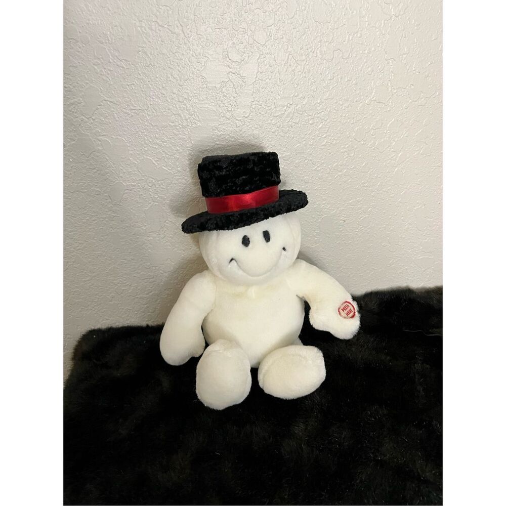 Vintage Animated Snowman Frosty Plush Let It Snow